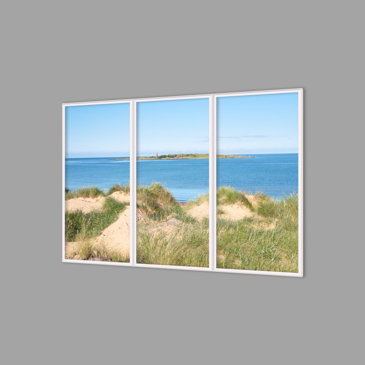 LED-Wandbild Dreiteiler hochkant 180x120 cm – Meer & Küste