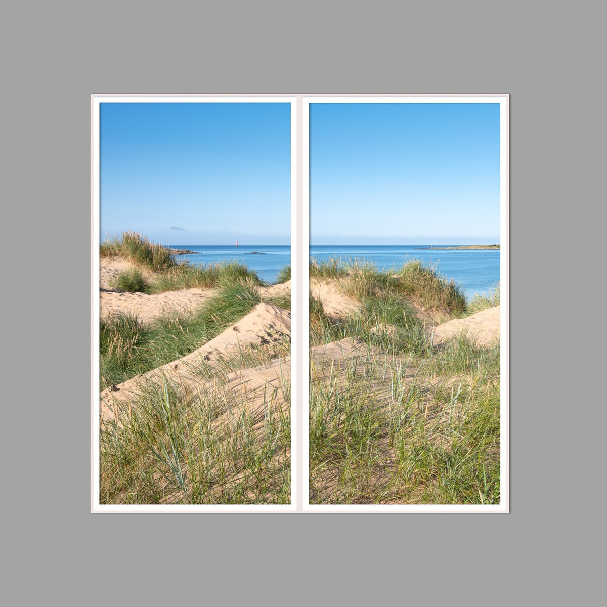 LED-Wandbild Zweiteiler hochkant 120x120 cm – Meer & Küste