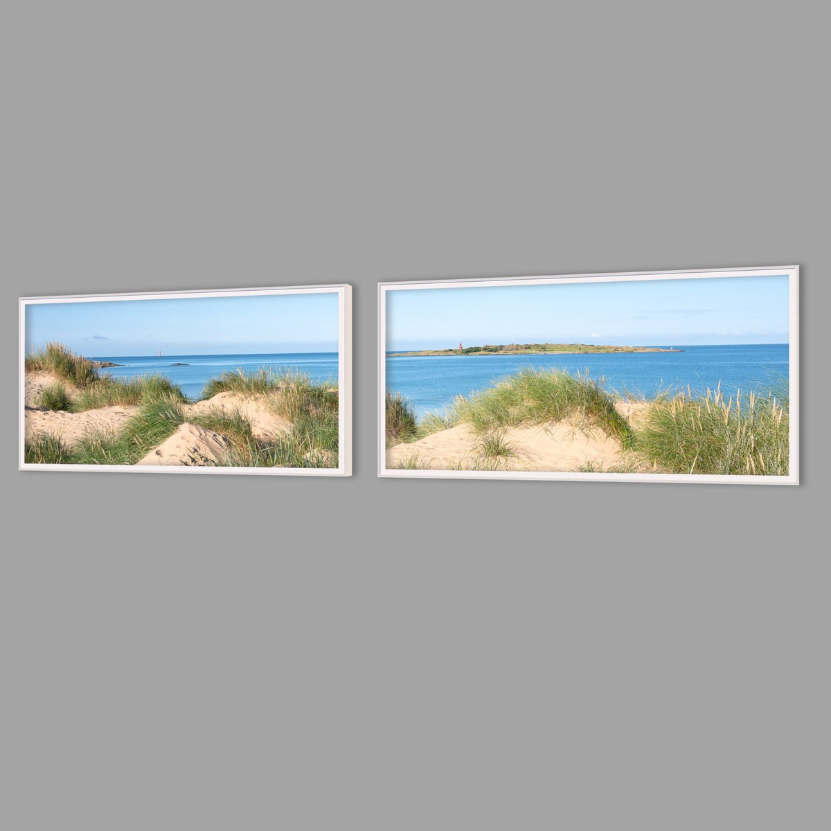 LED-Wandbild Zweiteiler quer mit Abstand – Meer & Küste