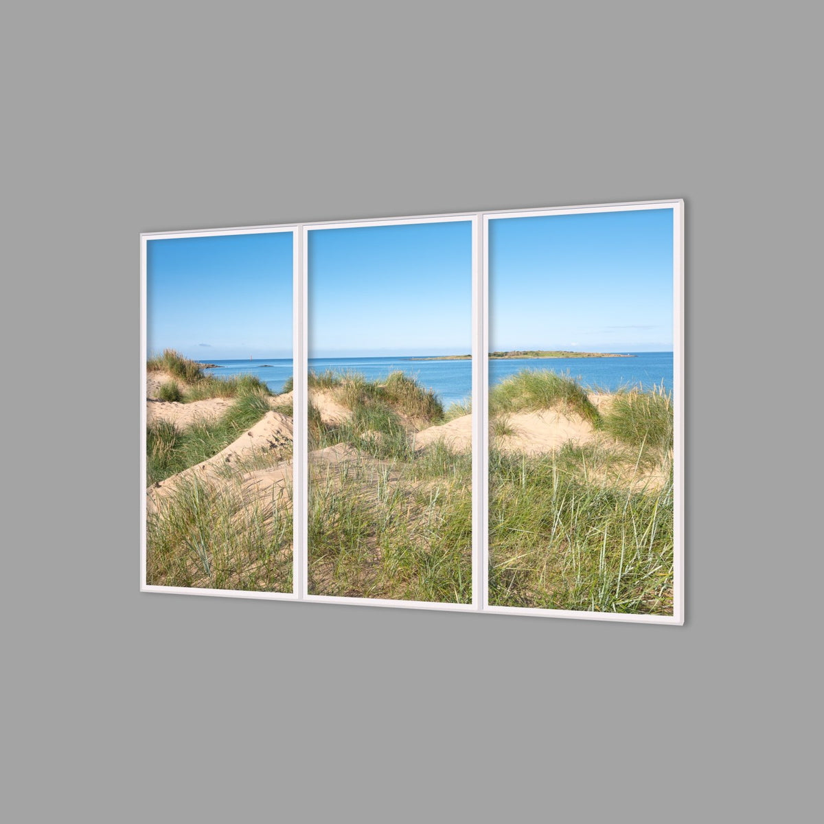 LED-Wandbild Dreiteiler hochkant 180x120 cm – Meer & Küste