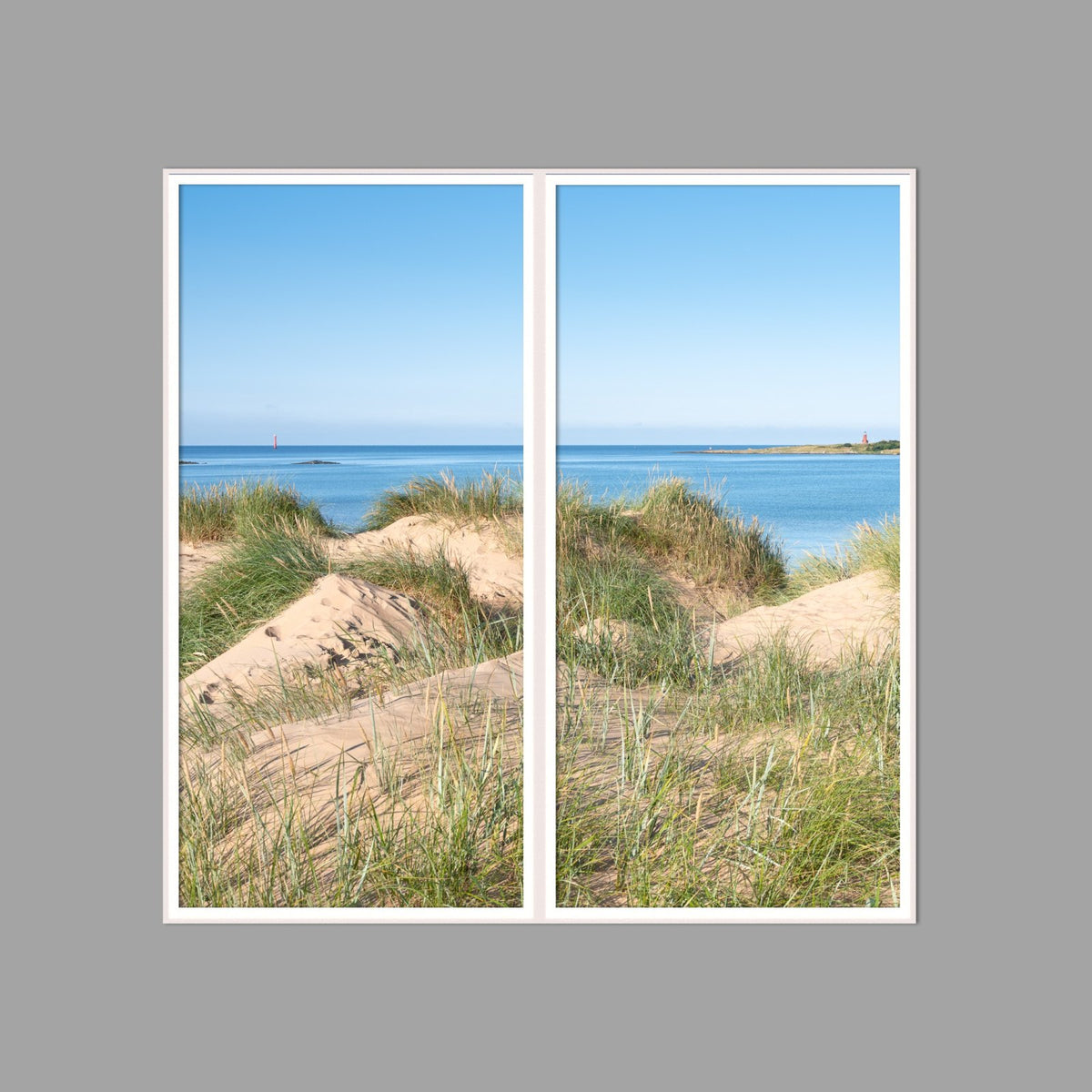 LED-Wandbild Zweiteiler hochkant 120x120 cm – Meer & Küste