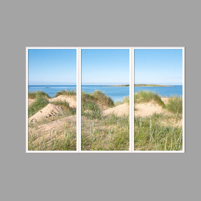 LED-Wandbild Dreiteiler hochkant 180x120 cm – Meer & Küste