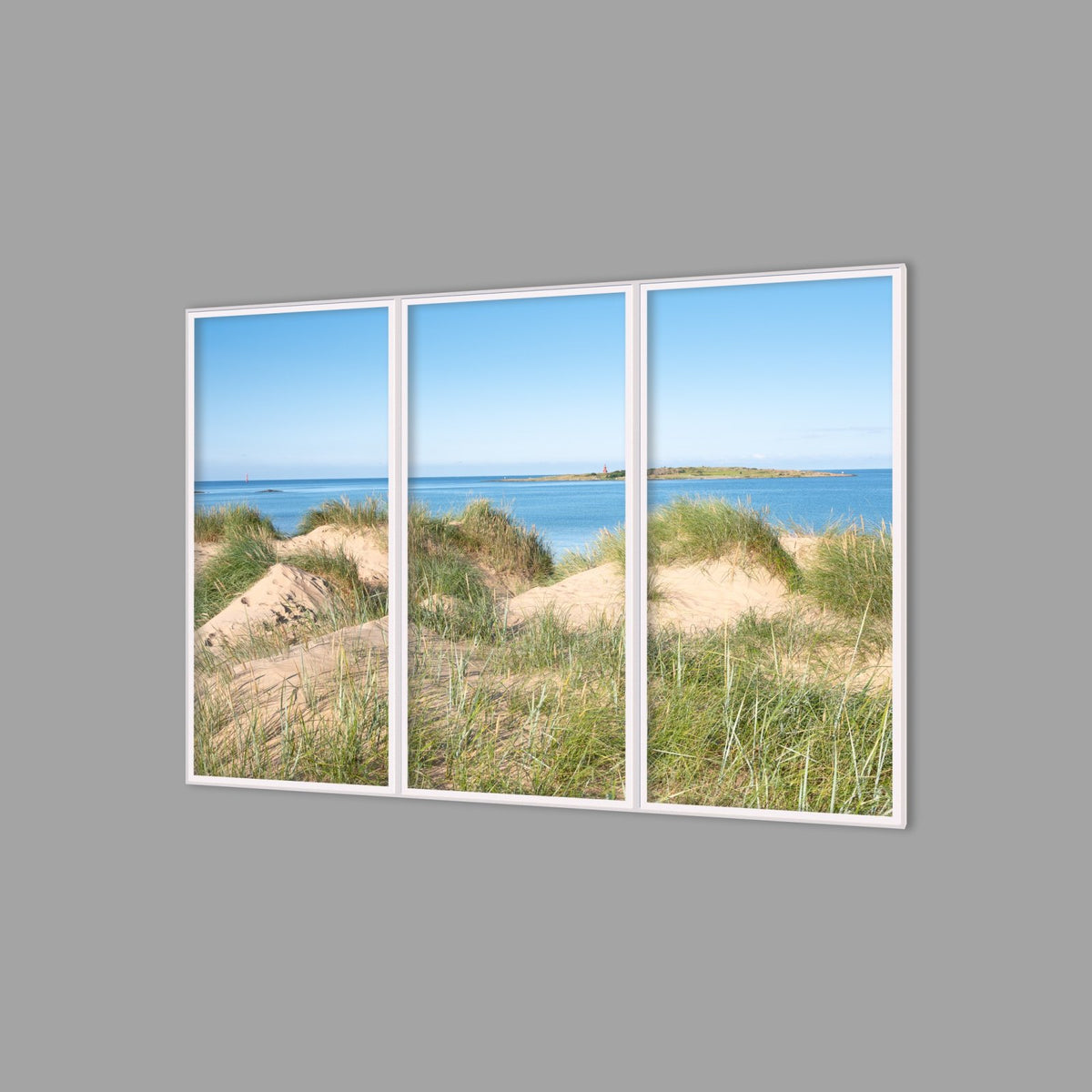 LED-Wandbild Dreiteiler hochkant 180x120 cm – Meer & Küste
