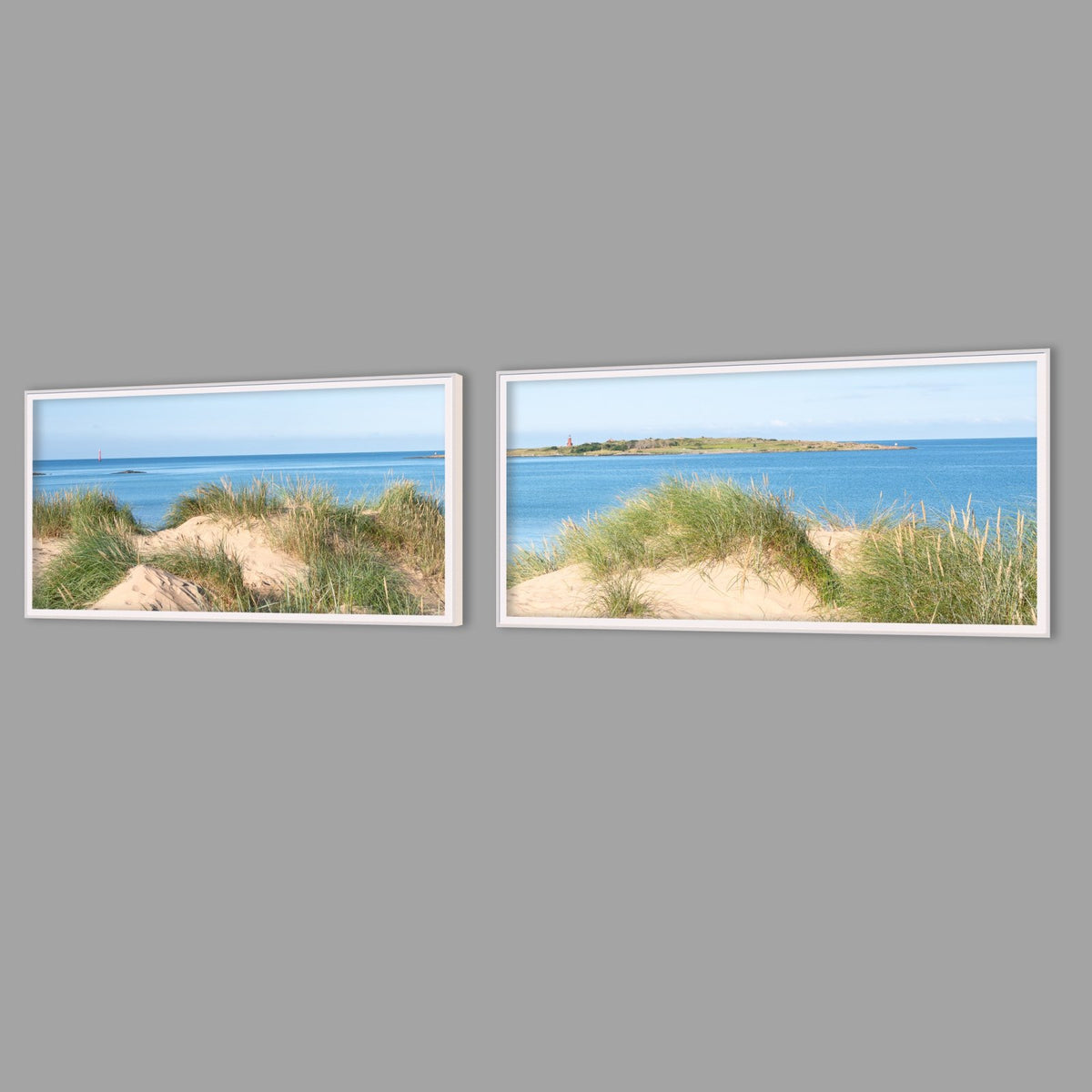 LED-Wandbild Zweiteiler quer mit Abstand – Meer & Küste
