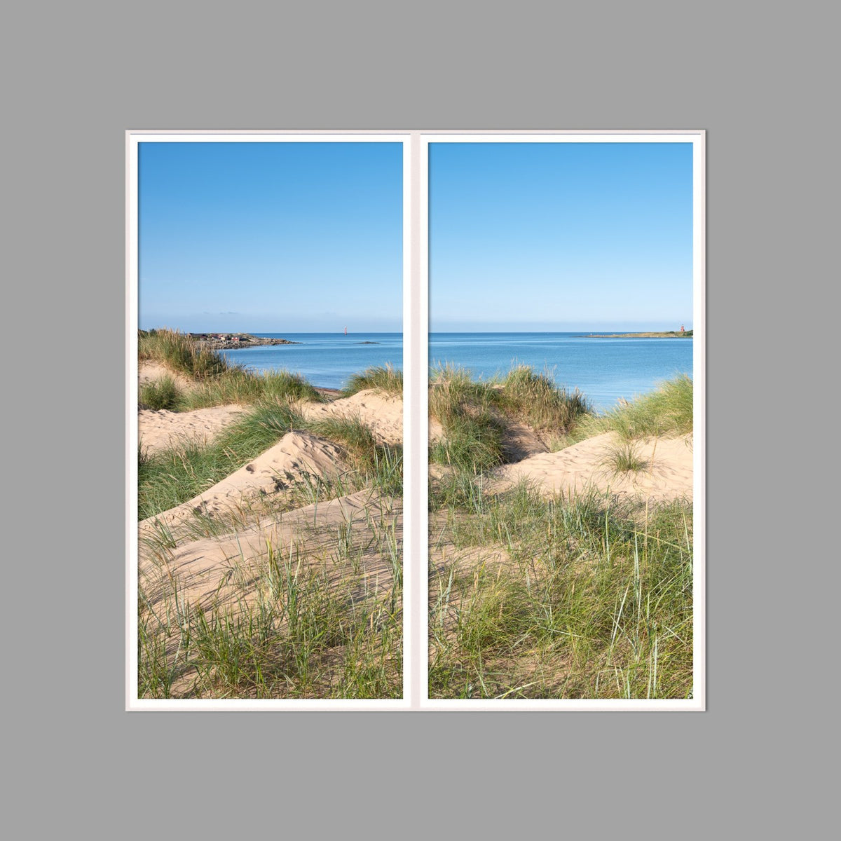 LED-Wandbild Zweiteiler hochkant 120x120 cm – Meer & Küste