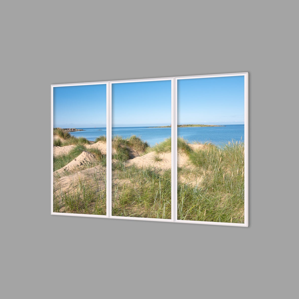LED-Wandbild Dreiteiler hochkant 180x120 cm – Meer & Küste