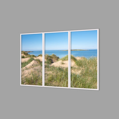 LED-Wandbild Dreiteiler hochkant 180x120 cm – Meer & Küste