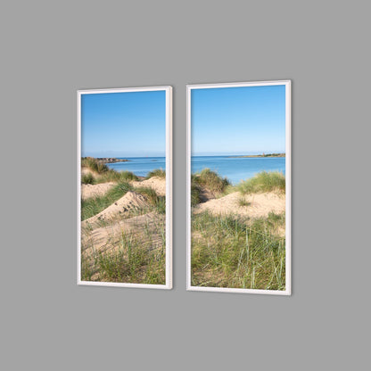 LED-Wandbild Zweiteiler hochkant mit Abstand – Meer & Küste