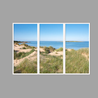 LED-Wandbild Dreiteiler hochkant 180x120 cm – Meer & Küste