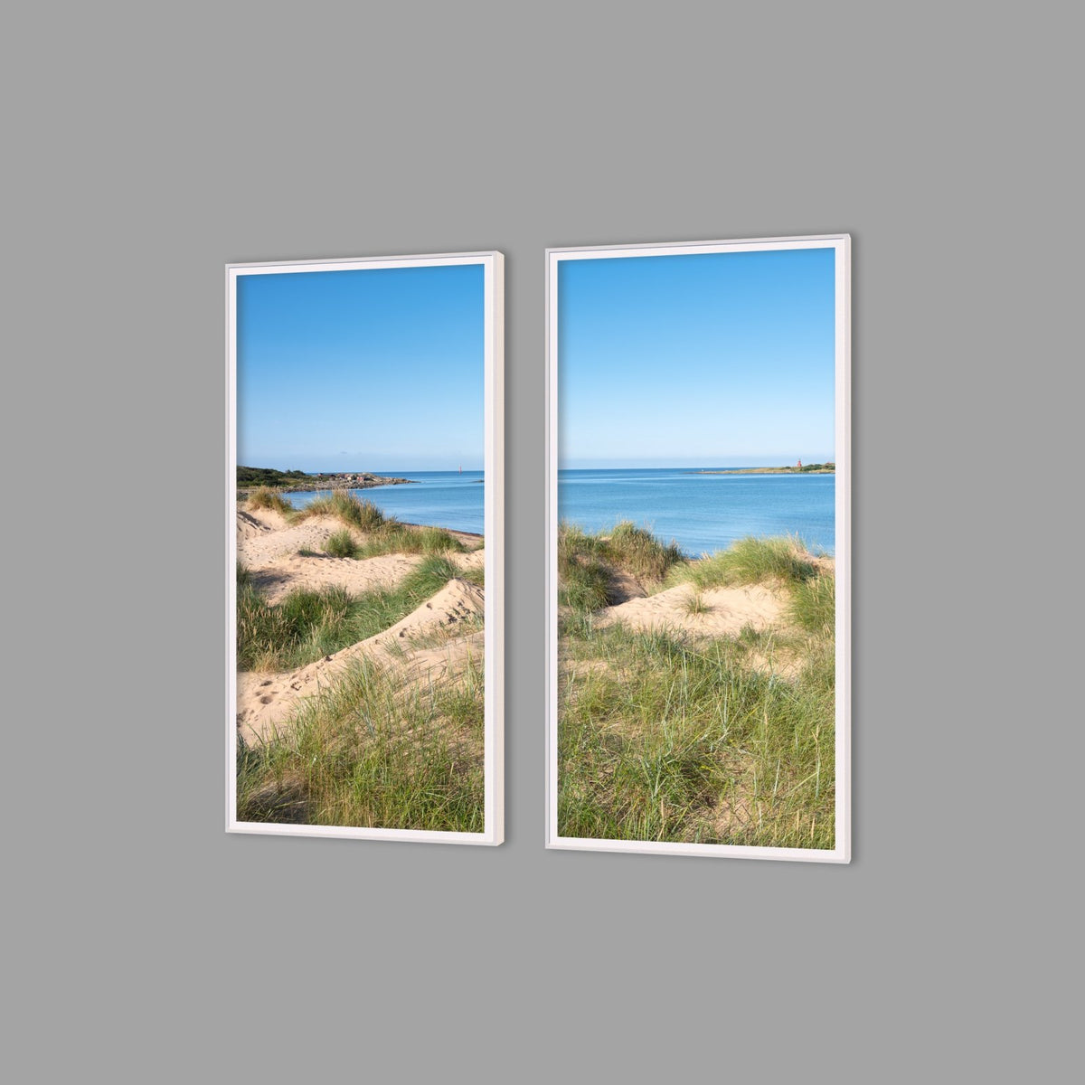 LED-Wandbild Zweiteiler hochkant mit Abstand – Meer & Küste