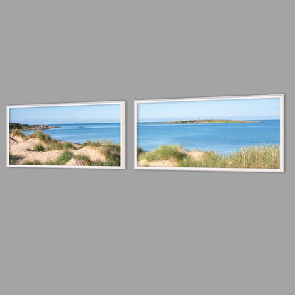 LED-Wandbild Zweiteiler quer mit Abstand – Meer & Küste