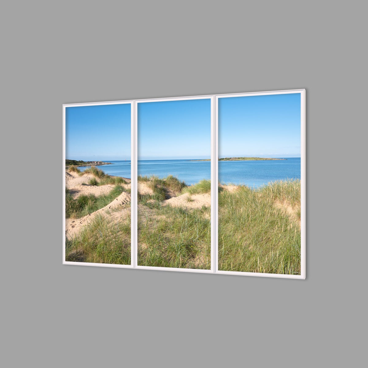 LED-Wandbild Dreiteiler hochkant 180x120 cm – Meer & Küste