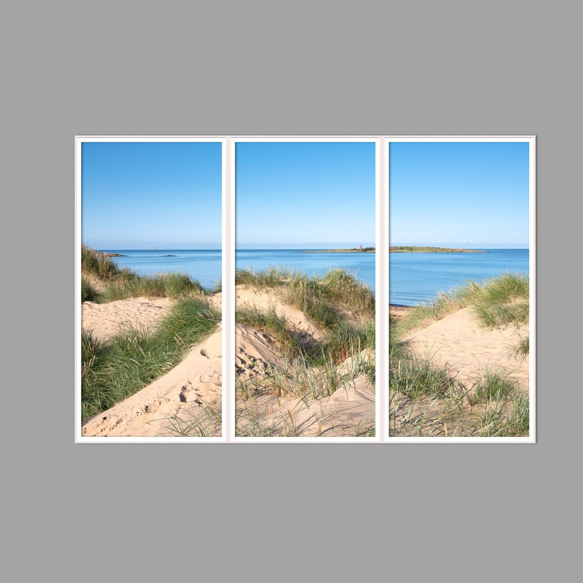 LED-Wandbild Dreiteiler hochkant 180x120 cm – Meer & Küste