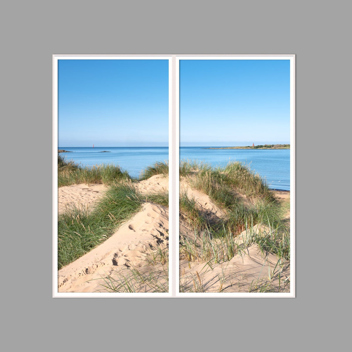 LED-Wandbild Zweiteiler hochkant 120x120 cm – Meer & Küste