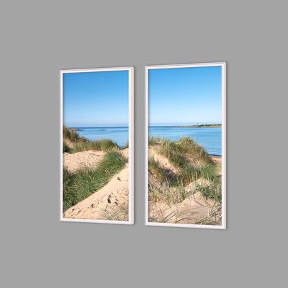 LED-Wandbild Zweiteiler hochkant mit Abstand – Meer & Küste