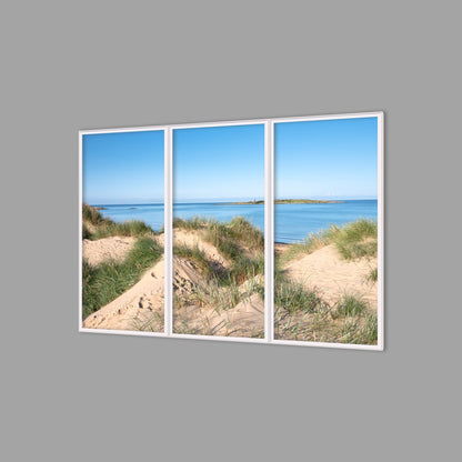LED-Wandbild Dreiteiler hochkant 180x120 cm – Meer & Küste