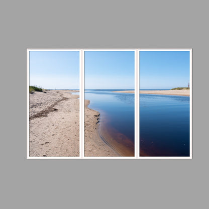 LED-Wandbild Dreiteiler hochkant 180x120 cm – Meer & Küste