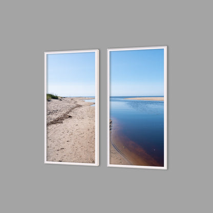 LED-Wandbild Zweiteiler hochkant mit Abstand – Meer & Küste