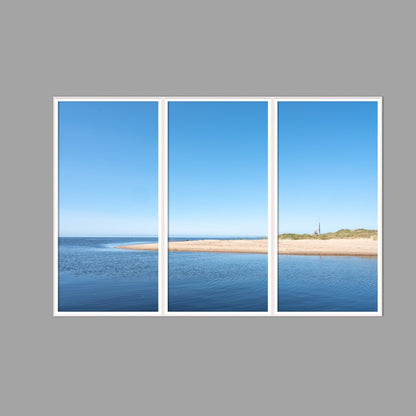 LED-Wandbild Dreiteiler hochkant 180x120 cm – Meer & Küste