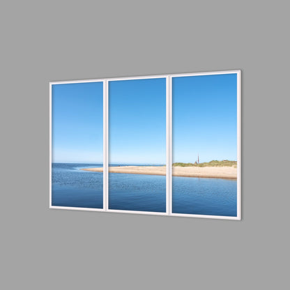 LED-Wandbild Dreiteiler hochkant 180x120 cm – Meer & Küste