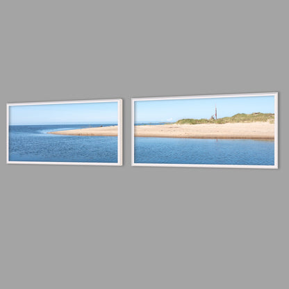 LED-Wandbild Zweiteiler quer mit Abstand – Meer & Küste