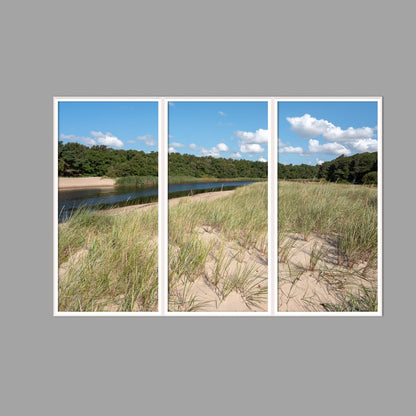 LED-Wandbild Dreiteiler hochkant 180x120 cm – Meer & Küste