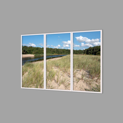 LED-Wandbild Dreiteiler hochkant 180x120 cm – Meer & Küste