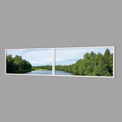 LED-Wandbild Zweiteiler quer 240x60 cm – Seen & Flüsse