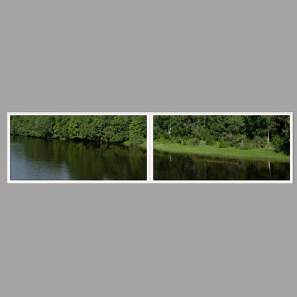 LED-Wandbild Zweiteiler quer 240x60 cm – Seen & Flüsse