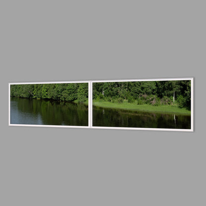 LED-Wandbild Zweiteiler quer 240x60 cm – Seen & Flüsse
