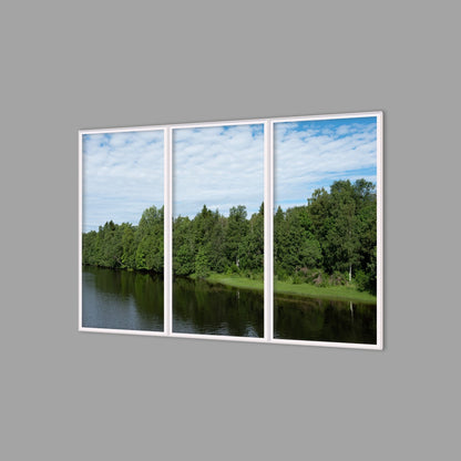 LED-Wandbild Dreiteiler hochkant 180x120 cm – Seen & Flüsse
