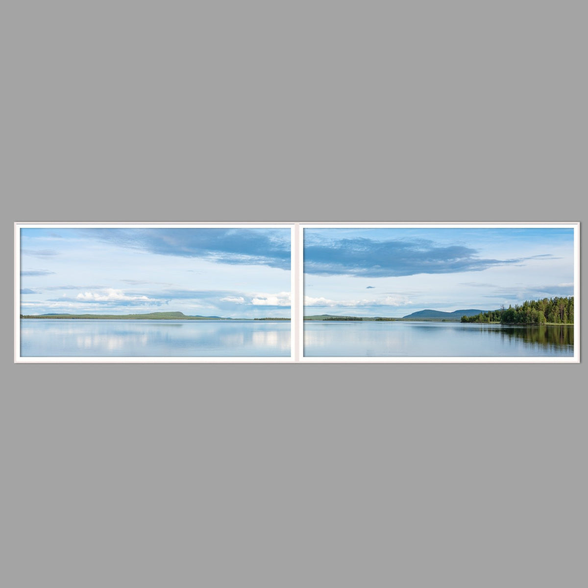 LED-Wandbild Zweiteiler quer 240x60 cm – Seen & Flüsse