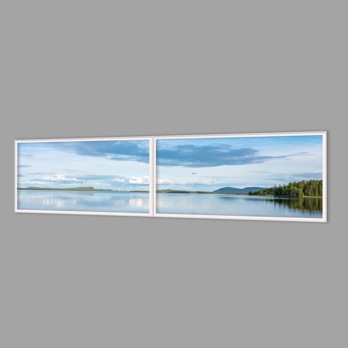 LED-Wandbild Zweiteiler quer 240x60 cm – Seen & Flüsse
