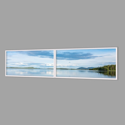 LED-Wandbild Zweiteiler quer 240x60 cm – Seen & Flüsse