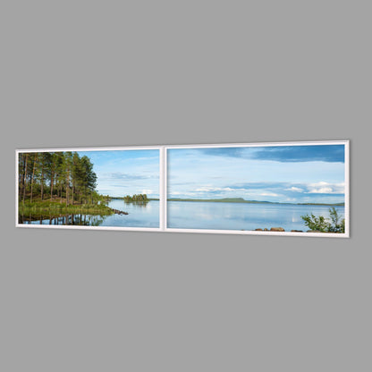 LED-Wandbild Zweiteiler quer 240x60 cm – Seen & Flüsse