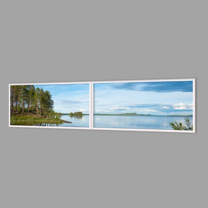 LED-Wandbild Zweiteiler quer 240x60 cm – Seen & Flüsse