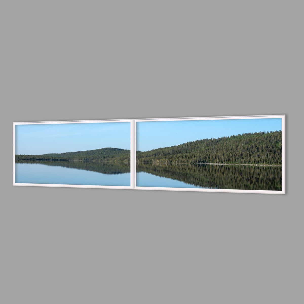 LED-Wandbild Zweiteiler quer 240x60 cm – Seen & Flüsse