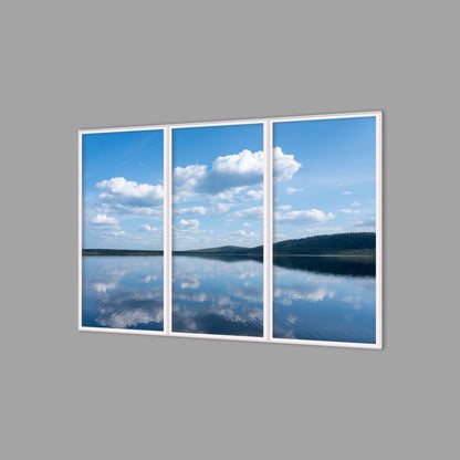 LED-Wandbild Dreiteiler hochkant 180x120 cm – Seen & Flüsse