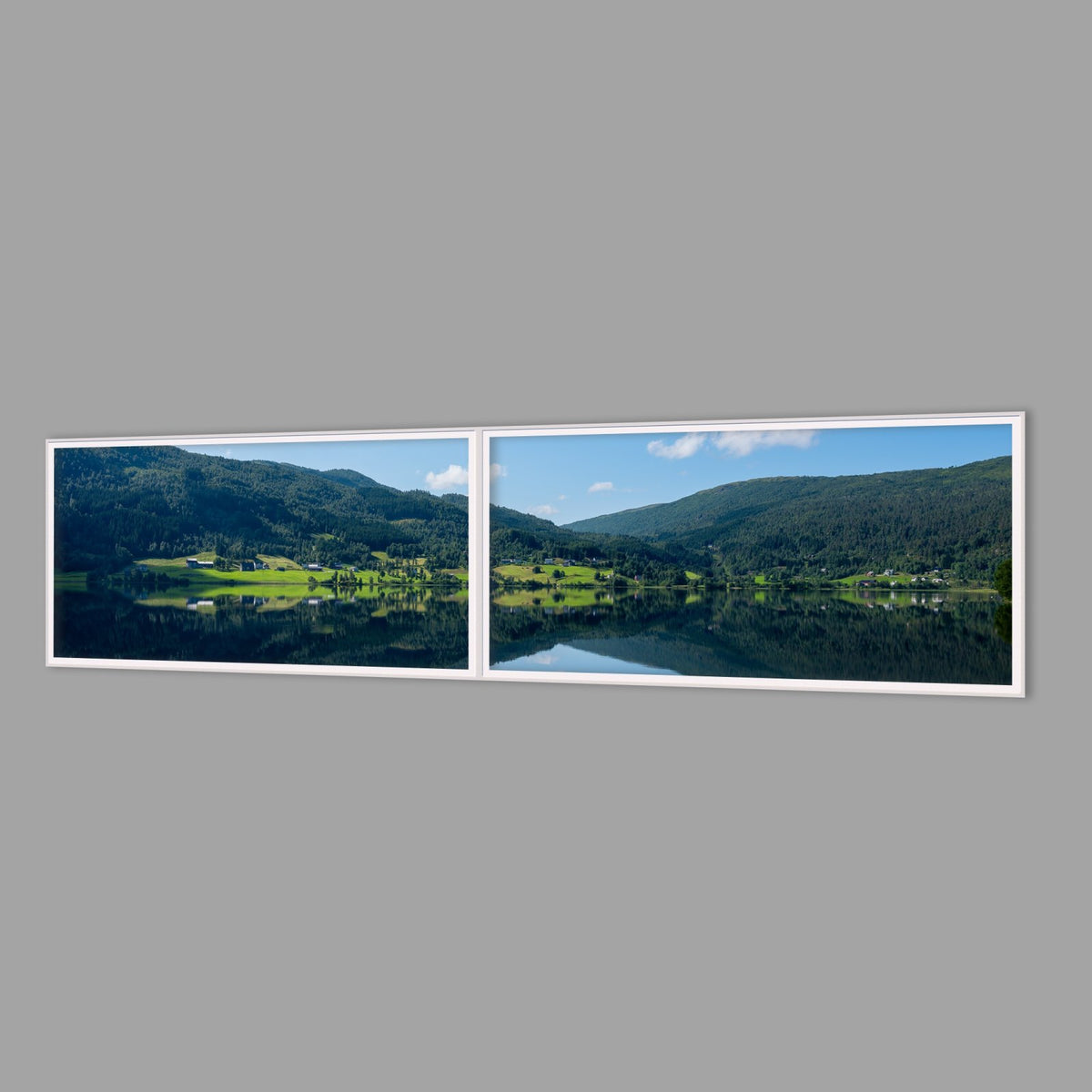 LED-Wandbild Zweiteiler quer 240x60 cm – Seen & Flüsse