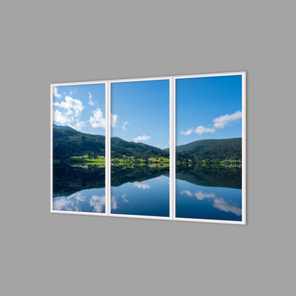 LED-Wandbild Dreiteiler hochkant 180x120 cm – Seen & Flüsse