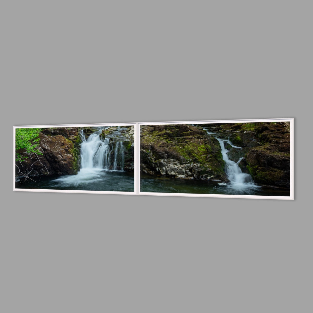 LED-Wandbild Zweiteiler quer 240x60 cm – Seen & Flüsse