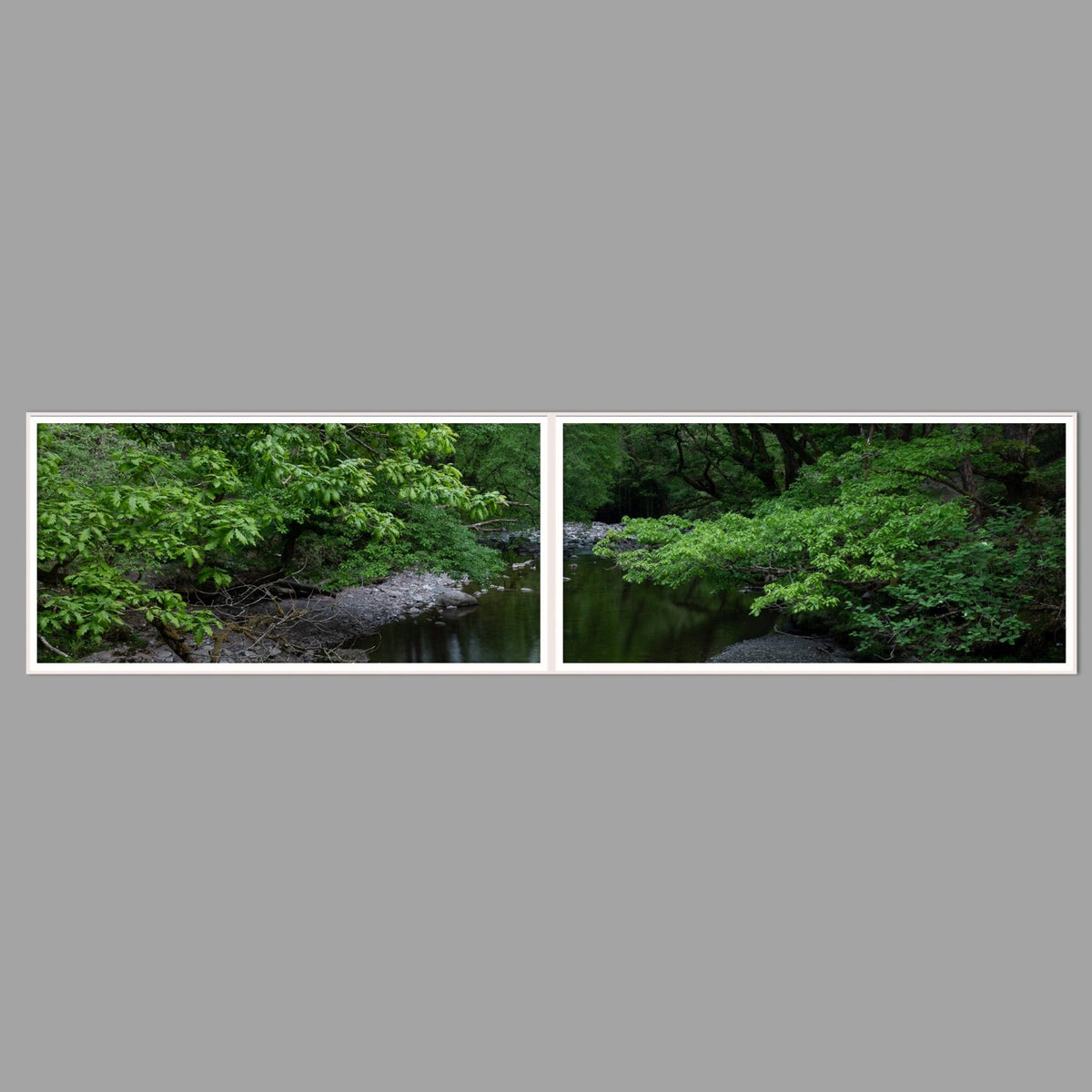 LED-Wandbild Zweiteiler quer 240x60 cm – Seen & Flüsse