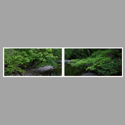 LED-Wandbild Zweiteiler quer 240x60 cm – Seen & Flüsse