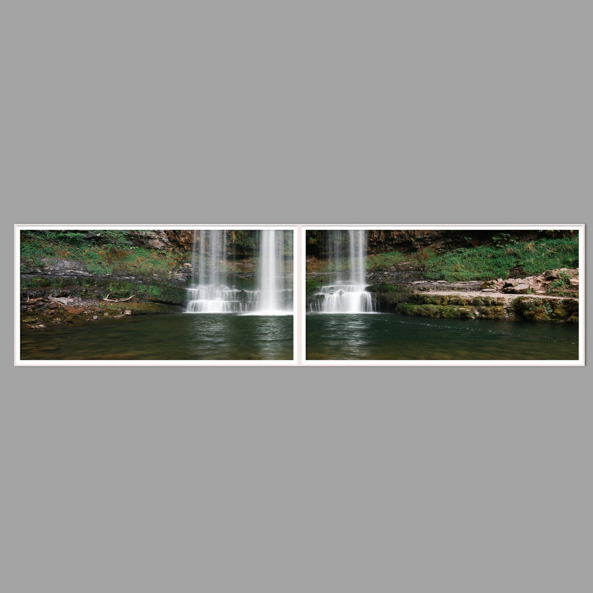 LED-Wandbild Zweiteiler quer 240x60 cm – Seen & Flüsse
