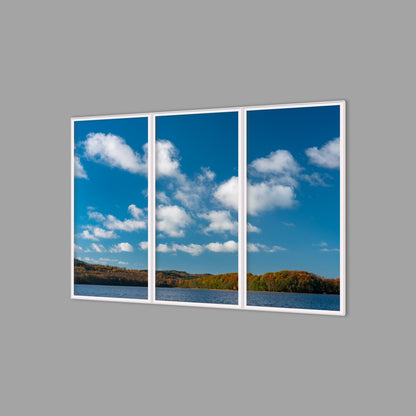 LED-Wandbild Dreiteiler hochkant 180x120 cm – Seen & Flüsse
