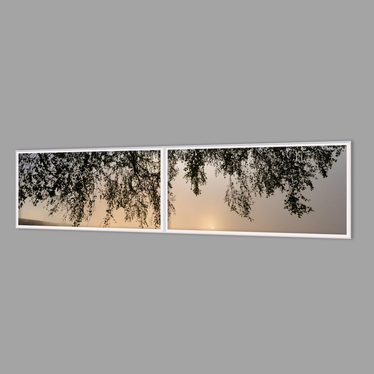 LED-Wandbild Zweiteiler quer 240x60 cm – Seen & Flüsse