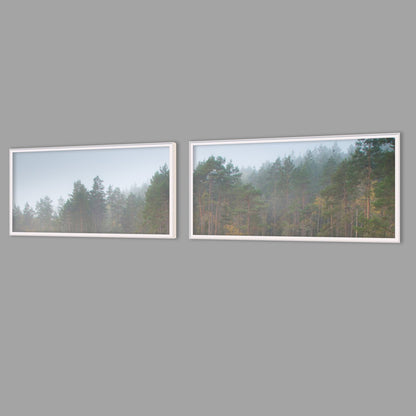 LED-Wandbild Zweiteiler quer mit Abstand – Seen & Flüsse