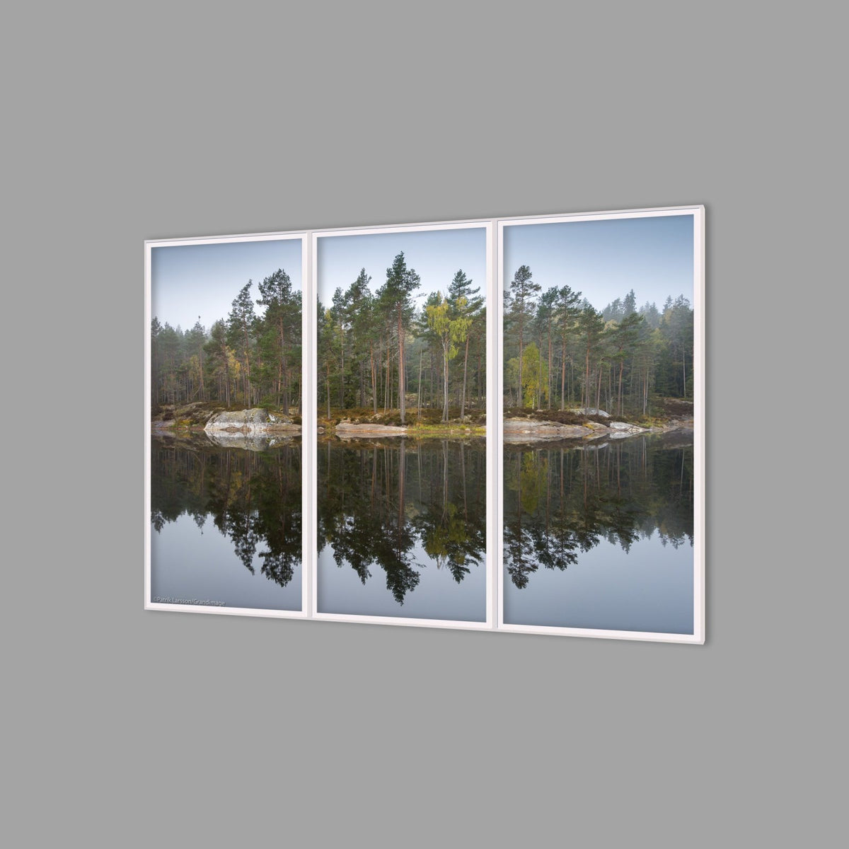 LED-Wandbild Dreiteiler hochkant 180x120 cm – Seen & Flüsse