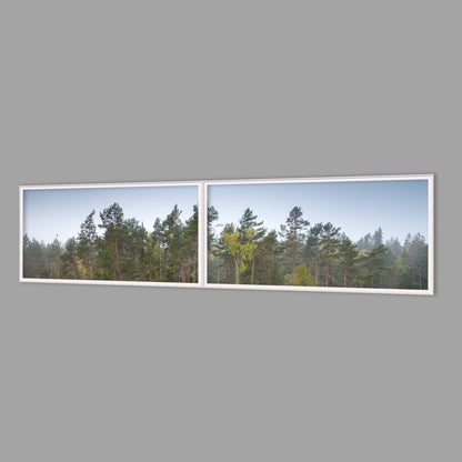 LED-Wandbild Zweiteiler quer 240x60 cm – Seen & Flüsse