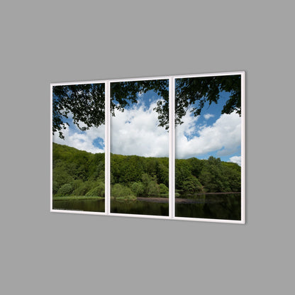LED-Wandbild Dreiteiler hochkant 180x120 cm – Seen & Flüsse
